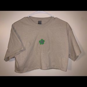 Embroidered Flower Crop top